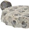 ANRO Tovaglia antimacchia Palladium foglie rotonda Ø 120 cm impermeabile | lavabile a 30 °C - ideale per giardino, terrazza e sala da pranzo