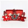 Dekohelden24 - Set di 3 bambole in feltro a forma di angelo con cappello a maglia, dimensioni (lunghezza x larghezza x altezza): 1,5 x 5 x 8 cm, 550095