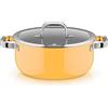 WMF Fusiontec Mineral Pro 0519025290 - Pentola a induzione, 24 cm, resistente ai graffi, adatta a tutti i piani cottura, made in Germany, giallo mango