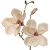 DRW Set 12 rami colore oro con fiori artificiali in PU-Foam rosa 50 x 25 x 25 cm