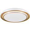 Eglo LED lampada da soffitto Moschetta, rotonda | con telecomando, illuminazione per corridoio e camera, metallo oro e plastica bianca, luce calda-fredda, Ø 49 cm