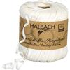 Halbach Nastro in seta a righe | larghezza 4 mm lunghezza 100 m | nastro regalo sostenibile per lottare e confezionare regali in 100% cotone | Colore: bianco naturale