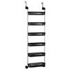 Household Essentials Organizer da porta a 6 ripiani, colore: nero