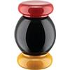Alessi ES18 Macinasale, Pepe E Spezie In Legno Di Faggio, 100 Values Collection, Acciaio, Rosso/Giallo/Nero