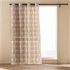 Douceur d'Intérieur, Tenda con occhielli (140 x 280 cm) Ondine Nero, Policotone Stampa Metallizzata