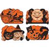 Beistle - Confezione da 4 ritagli per Halloween, 20 cm, colore: Nero/Arancione
