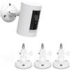 Holaca Set di 3 supporti Stick Up Cam/Indoor Cam/Wyze Cam/EufyCam/Arlo Camera per tutte le fotocamere con fori filettati standard da 1/4 (Bianco)