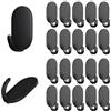 KuqitsBai 20 ganci autoadesivi in plastica, ganci adesivi senza foratura, gancio per attrezzi, gancio per attrezzi, antiruggine, per WC, ufficio, bagno, cucina, resistente (nero)