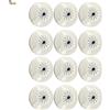 BricoLoco.com Rivestimento radiatore riscaldamento. Confezione da 12 pezzi. Rosetta per tubi riscaldamento radiatori. Coperchio fori intorno al tubo a parete. Plafoniera radiatore bianco (12,