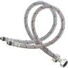 lcyen Connettore flessibile per rubinetto (600 mm), M10 x 3/8 in acciaio inox intrecciato, connettori per rubinetti, tubi flessibili, connettori per rubinetto monoblocco da cucina/bacino, per rubinetti