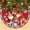 BSITSSS 90cm Grande Gonna Albero di Natale, Tappetino per albero di Natale Pupazzo di Neve, Copertura per Albero diNatale, Rotonda Tappetino per Copertura Base Babbo Nataleper Decorazioni Natalizie