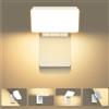 Kingwen 40W Applique Murale Bianco 3000K,Lampe murale pivotante pliante Exterieur avec LED Panneau Rotatif，Eclairage IP65 pour Terrasse Entrée Jardin
