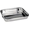 Space Home - Teglia da Forno - Teglia Universale da Forno - Teglia per Arrosti - Teglia per Cottura - Pirofila da Forno - Pirofila per Arrosti - Acciaio Inossidabile - 35 x 26 cm