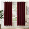 Deconovo Tende Oscuranti per Interni 2 Pezzi 180 CM Altezza, Termiche Isolanti, Anti-Rumore, con Anelli, Ideali per Camera da Letto e Soggiorno, 140x180 CM, Rosso Scuro