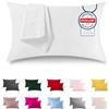 ATsense set di 2 federe per cuscini 30x50 cm - 100% cotone, bianco, federa per cuscino morbida e ipoallergenica, certificata ÖkoTex, federa con cerniera per chi soffre di allergie