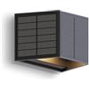 CALEX Applique Caserta Solaree, luce calda Up & Down, Solaree, senza fili, impermeabile, Nero