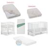 Foppapedretti Culla/Lettino Foppapedretti Mammamia Evo + 2 Materassi e Set Piumone + Lenzuolo Sotto Culla e Lenzuolo Sotto Lettino (OMAGGIO) Bianco Trifoglio