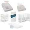 Foppapedretti Culla/Lettino Foppapedretti Mammamia Evo + 2 Materassi e Set Piumone + Lenzuolo Sotto Culla e Lenzuolo Sotto Lettino (OMAGGIO) Bianco Libellule