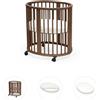 Stokke Bundle Stokke Sleepi V3 Culla + Materasso e Lenzuola OMAGGIO Warm Brown Bianco
