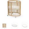 Stokke Bundle Stokke Sleepi V3 Culla + Materasso e Lenzuola OMAGGIO Naturale Flower Ecrù