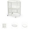Stokke Bundle Stokke Sleepi V3 Culla + Materasso e Lenzuola OMAGGIO Bianco Flower Ecrù