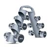 gexuamz Supporto Manubri Rotante Regolabile a 3 Livelli, Organizzazione Fitness Compatta per Casa Palestra Ufficio, Design Moderno Grigio