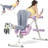 GUUG Macchina Addominali Pieghevole Multifunzione: Panca Fitness Regolabile per Allenamento Addominali Core Glutei e Total Body a Casa Facile da Riporre Ab Machine Viola