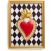 Henriette quadro cornice 40x30 cm con cuore rosso cod.18992