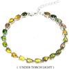 egemdiamond Bracciale in argento sterling 925 pera opale nero 7x5 mm pietre preziose gioi...