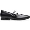 Clarks Finja Bar Y. Childrens Black Leather, 7.5