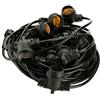 Luci da Esterno Catenaria luminosa, 11m con 11 portalampada, cavo nero, prolungabile, senza lampadina