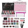 Anpro Set Trucchi, con una collezione professionale di trucchi per adolescenti. Il set completo di cosmetici include pennelli per il trucco, rossetto, palette di ombretti, fard e glitter gel ros
