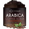 O Naturals Scrub Corpo Esfoliante Caff Arabica - Olio Corpo Levigante Anticellulite Scrub Corpo Peli Incarniti Oli Essenziali- Sale del Mar Morto Scrub Viso Esfoliante e Scrub Piedi Cura lÕAcne