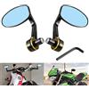 KATUR Specchietto retrovisore per Motociclo Oro 7/8 Pollici 22MM Lega di Alluminio Forma Circolare Rotonda Manubrio Universale per Moto Specchietti retrovisori