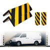 GOEDCH 2 pezzi Protezione angoli Garage: 40x25x2 cm Autoadesivo Protezione angoli portiera, Protezione angoli in schiuma con strisce nere/gialle, Protezione angoli per portiera auto, Protezione angoli