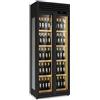 Frigo vetrina per Vino a refrigerazione ventilata. Capacità 175 bottiglie - Dim.cm. 90x58,2x230,5H. - Colore Nero