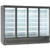 Murale Espositore refrigerato a 4 porte in vetro. Lt. 1683 - Dim.cm. 250,8x71x199,7h. Temp. 0°/+10°C