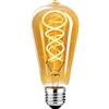 DUTSUGUAR Edison Lampadina Vintage E27 LED Vintage Dimmable 4W ST64 Lampadine E27 Bianco Caldo, Lampadina LED Ideale per Nostalgia Decorativa e Retro Illuminazione, Vetro Ambra-1 pezzi(BT1)