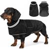 ASENKU Cappotto Invernale Impermeabile XS per Cani Piccoli, Giacca Calda con Strisce Riflettenti, Regolabile, Apertura per Collare,Ideale per Chihuahua, Volpino, Yorkshire per Passeggiate Pioggia Neve