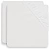 Jollein Lenzuolo elasticizzato Cotone 60x120cm - Bianco - 2 Pezzi