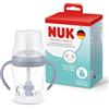 NUK Perfect Match Learner Bottiglia con cannuccia | 8+ mesi | 150 ml | Bicchiere antigoccia con cannuccia per bambini | Manici antiscivolo | Blu | Confezione da 1