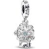 Feitery Palloncini Tropicali e Babbo Natale Charm Giorno di Natale Bead Bracciale Regalo di Natale Ciondolo da Donna Argento Sterling 925