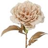 DRW Set di 12 fiori artificiali con stelo dorato in PU-Foam rosa 52 x 18 x 18 cm
