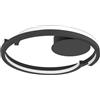 Eglo LED plafoniera Mezzomonte, lampada da soffitto dimmerabile per soggiorno, corridoio, camera da letto, metallo nero, luce calda-fredda, Ø 48 cm