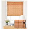 LazBlinds No Tools No Drill Paralume in bambù senza fili, trattamento della finestra filtrante della luce, tende in bambù arrotolabili per finestre 50 cm di larghezza x 164 cm di altezza, legno