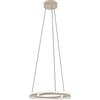 Eglo lampada a sospensione LED Mezzomonte, dimmerabile | con telecomando, illuminazione da soffitto per sala da pranzo, metallo sabbia e bianco, luce calda-fredda, 4400 lumen