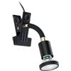Eglo LED lampada da tavolo Parrini 1 con clip, illuminazione da lettura con spot orientabile, metallo e plastica nero e ottone, luce calda