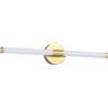 Eglo LED Lampada Specchio Ramola, illuminazione bagno in metallo ottone e plastica bianca, luce calda-fredda, IP44, L 60 cm