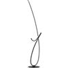 Eglo Lampada da terra LED Cardoncito, design per soggiorno, regolabile con interruttore a pedale, illuminazione in metallo nero, luce calda e fredda, 130 cm
