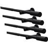Gardinia Set Bastone per Tende, Incluso Materiale di Montaggio, Metallo, Nero Opaco, 120-210 cm (Confezione da 4)